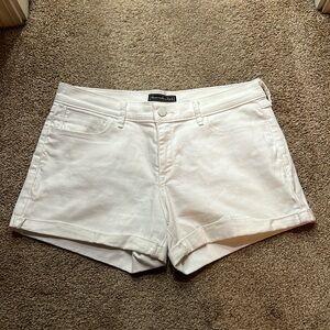 Abercrombie White Denim Shorts